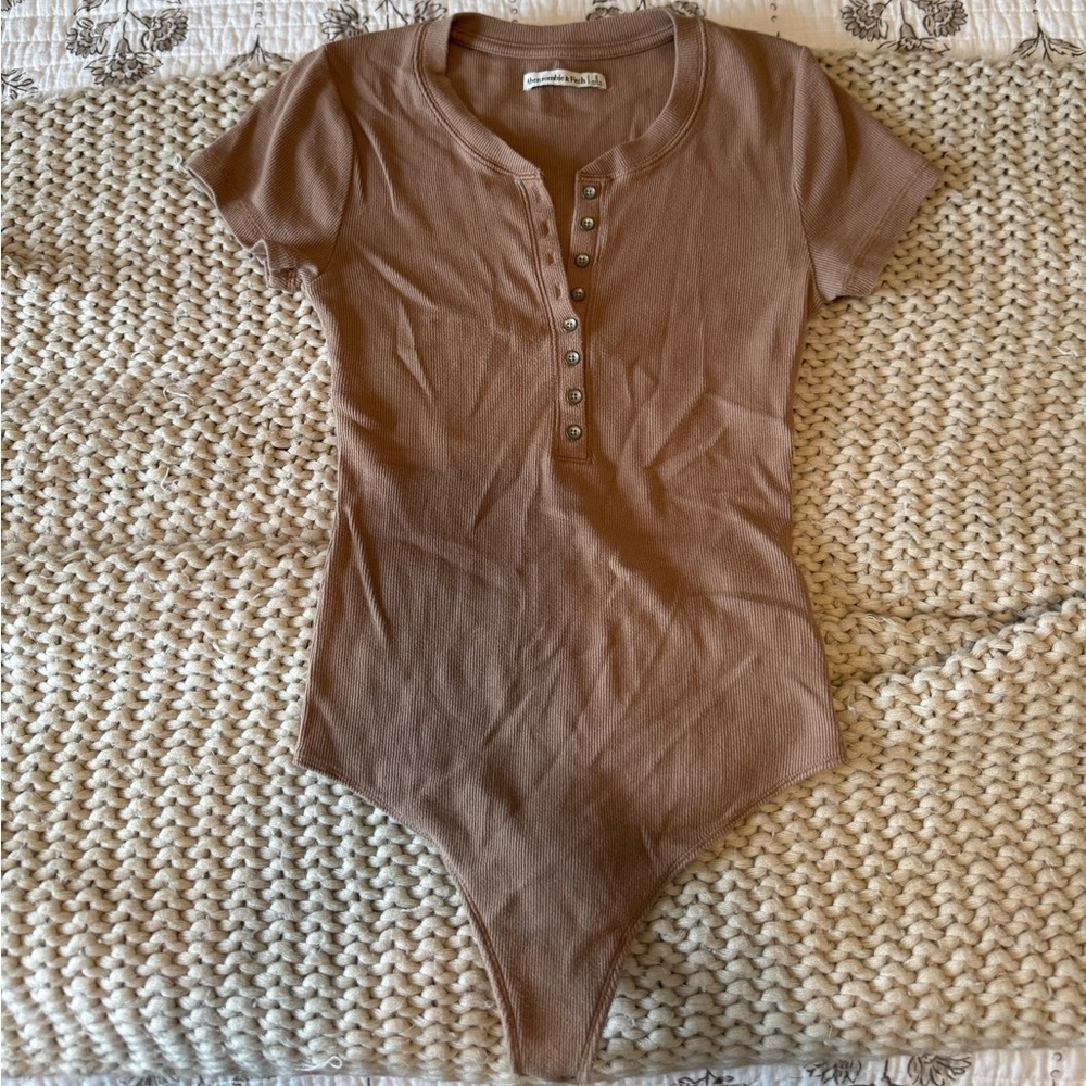 Abercrombie & Fitch Tan Womens Bodysuit